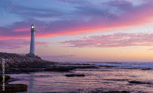 Slangkop Lighthouse near the town of Kommetjie in Cape Town, South Africa