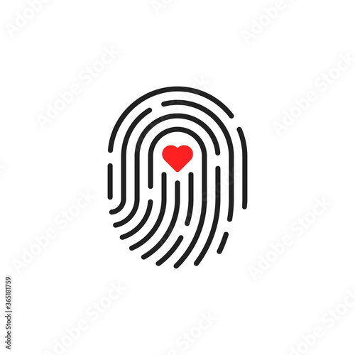 fingerprint logo like pulse beat
