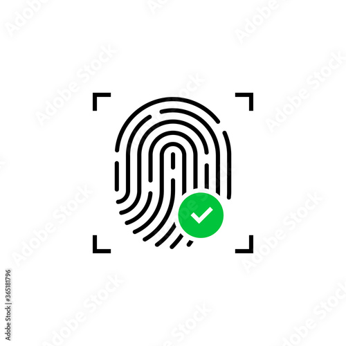 fingerprint icon with check mark