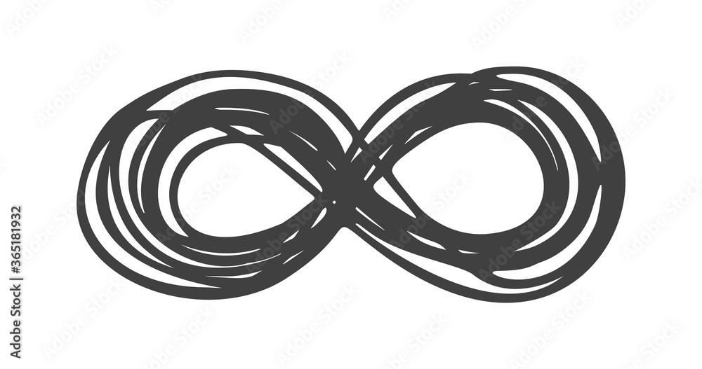 Infinity Sign - The Circle Of Life - Hand Drawn Symbol Infinity Sign - The Circle Of Life - Hand Drawn Symbol