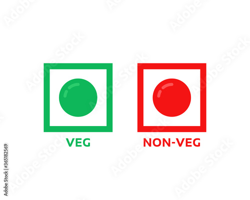 colorful veg and non-veg symbol