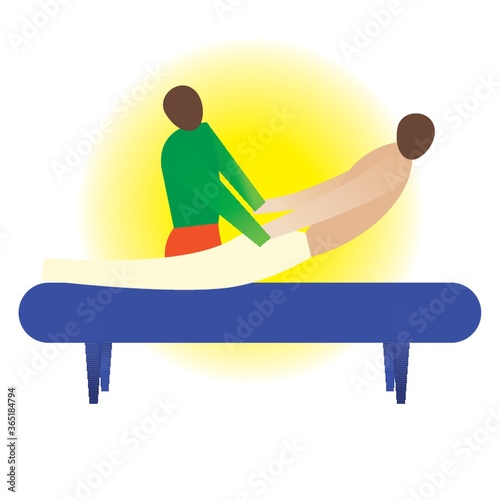 therapist giving a back bend massage