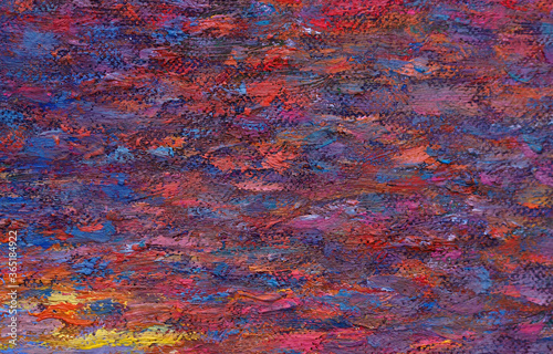 Abstract art painting on canvas background with texture.