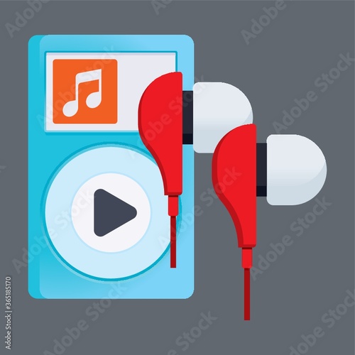 music player and earphones
