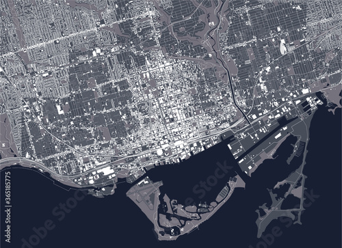 map of the city of Toronto, Canada photo