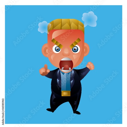 businessman getting furious