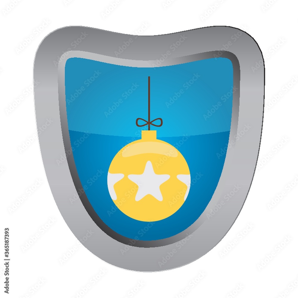 Obraz premium christmas ball button