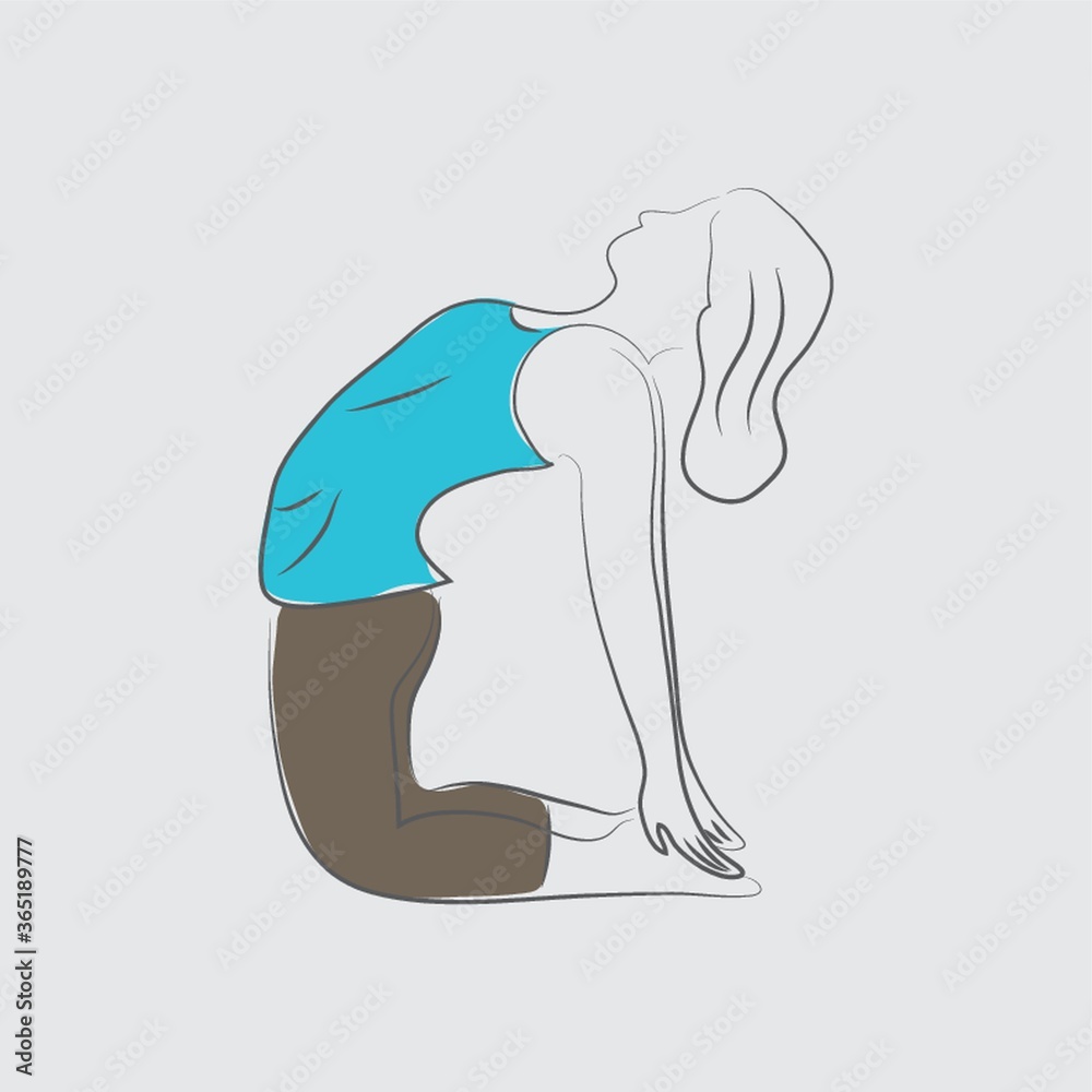 Obraz premium girl practising yoga in camel pose