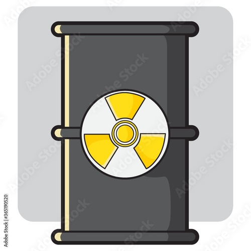 barrel with radioactive liquid