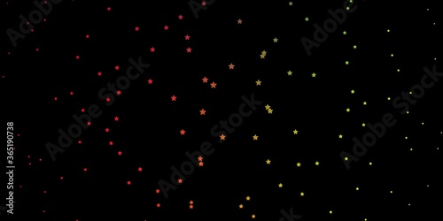 Dark Multicolor vector layout with bright stars. Shining colorful illustration with small and big stars. Best design for your ad, poster, banner.