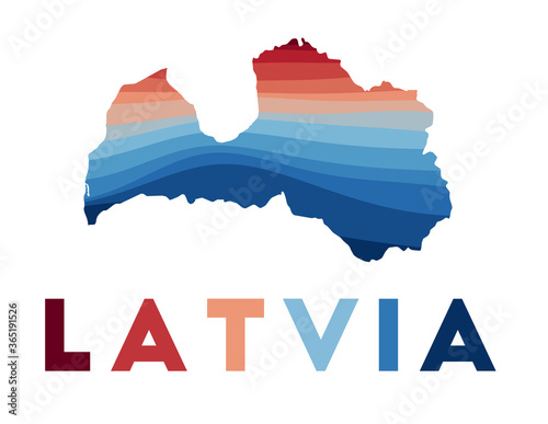 Fotografi Latvia map