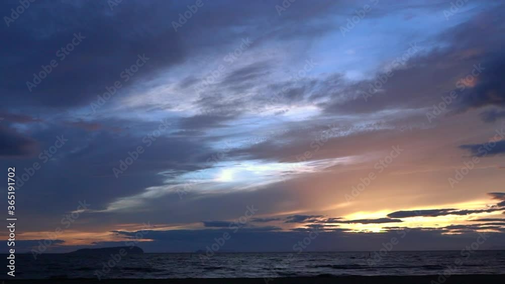 Beautiful sea and sky sunset timelapse Beautiful sea and sky sunset timelapse