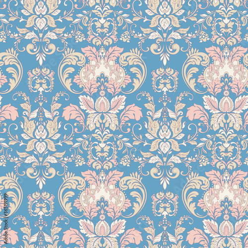 Seamless vintage vector background. Vector floral wallpaper