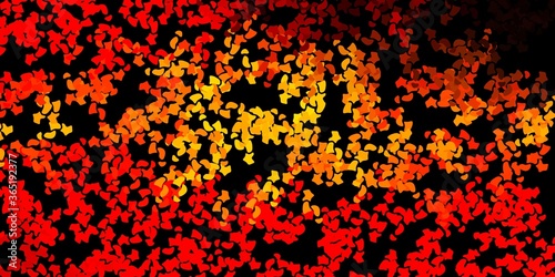 Dark orange vector background with random forms.