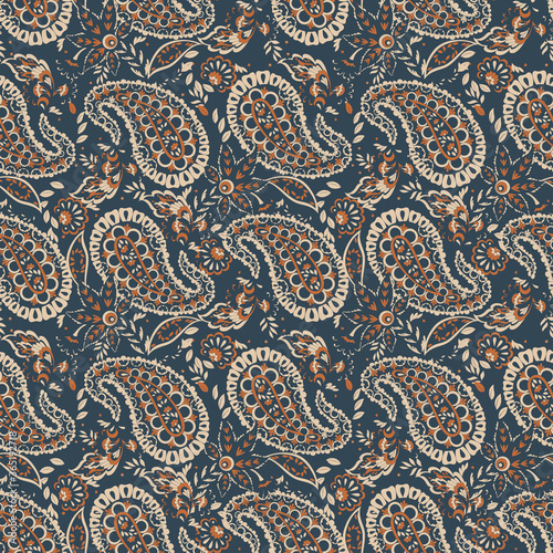 aisley pattern. seamless vintage floral background photo