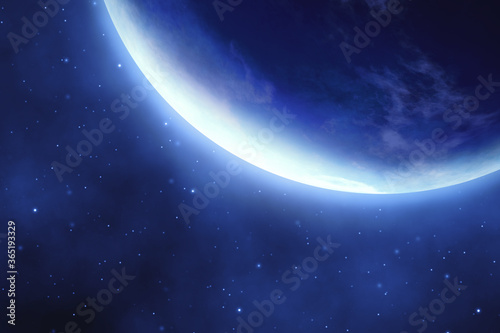 stylish blue planet background