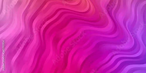 Light Pink, Red vector background with bent lines. Abstract gradient illustration with wry lines. Smart design for your promotions.