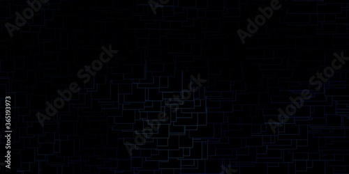 Dark BLUE vector layout with lines, rectangles. New abstract illustration with rectangular shapes. Modern template for your landing page.