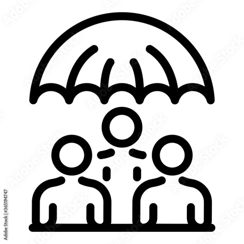 Crisis manager protection icon. Outline crisis manager protection vector icon for web design isolated on white background