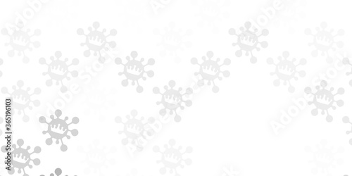 Light gray vector texture with disease symbols.