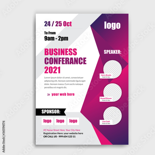 Leadership Business Conferance Flyer template.