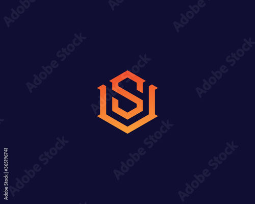 Letter S V logo design. creative minimal monochrome monogram symbol. Universal elegant vector emblem. Premium business logotype. Graphic alphabet symbol for corporate identity