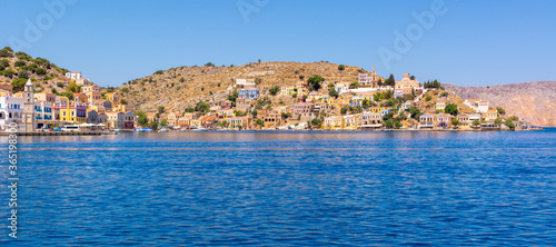 Fototapeta Naklejka Na Ścianę i Meble -  Beautiful island of Symi with a turquoise bay. Dodecanese, Greece