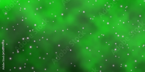 Light Green vector template with neon stars. Colorful illustration in abstract style with gradient stars. Best design for your ad, poster, banner.