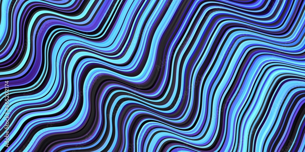 Dark Pink, Blue vector background with bent lines. Brand new colorful illustration with bent lines. Template for cellphones.