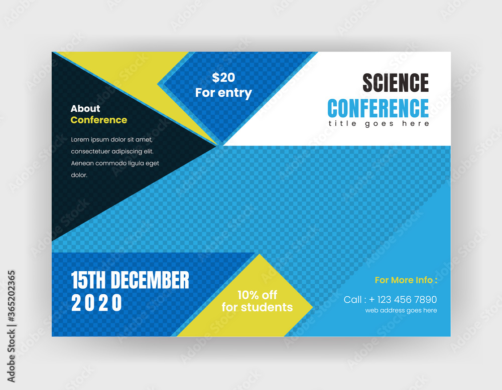 Science Conferance Horizontal Flyer template. Science Conferance Horizontal Flyer template.