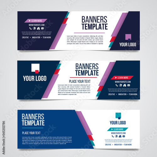 Lower third white and colorful design tv template modern contemporary. Set of banners bar screen broadcast show bar name. template background or header Templates place for text.