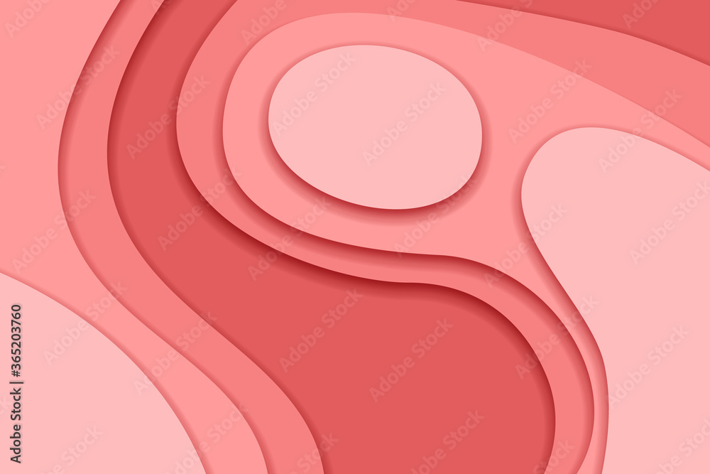 Pink and red background in paper cut and craft style Pink and red background in paper cut and craft style
