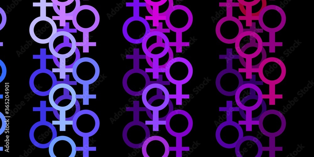 Light Green vector pattern with feminism elements. Light Green vector pattern with feminism elements.