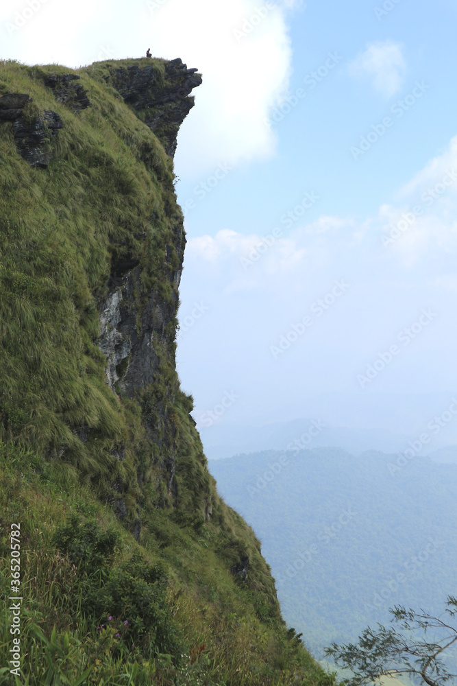 mountain with blue sky at Phu Chi Fah, Chiang Rai, Thailand. mountain with blue sky at Phu Chi Fah, Chiang Rai, Thailand.