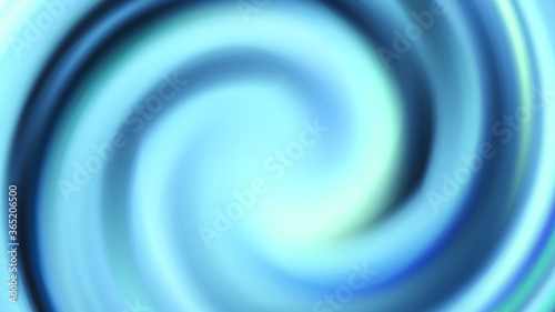 Abstract vector blue swirl background. Dynamic wallpaper with a radial illustration. Flow of thick liquid paint swirling into whirlpool. Beautiful fluid volute surface for abstract background. 