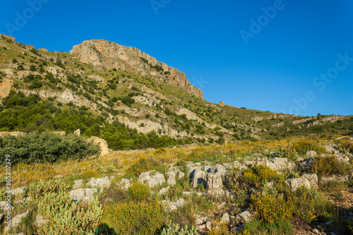 Montcabrer peak in Mariola mountain, Cocentaina.