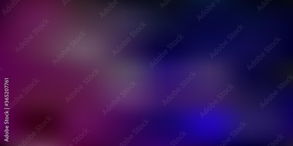 Dark pink, green vector abstract blur backdrop.