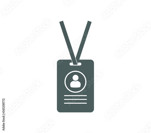 Conference id card icon.  Pass id icon.  Identification card icon. 