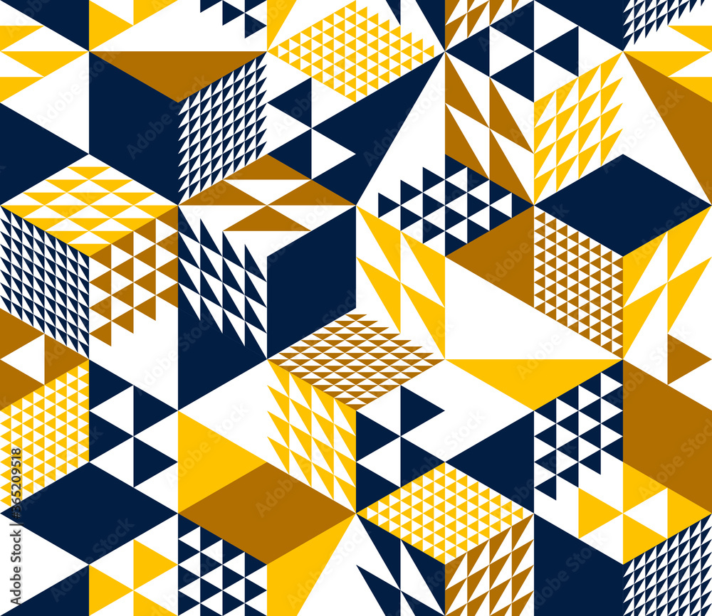 3D cubes seamless pattern vector background, rhombus and triangles dimensional blocks, architecture and construction, geometric design. 3D cubes seamless pattern vector background, rhombus and triangles dimensional blocks, architecture and construction, geometric design.