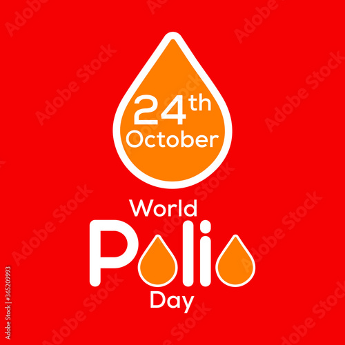 Vector illustration on the theme of World Polio day observed each year on October 24th across the globe.