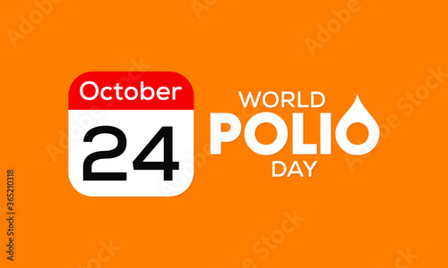 Vector illustration on the theme of World Polio day observed each year on October 24th across the globe.