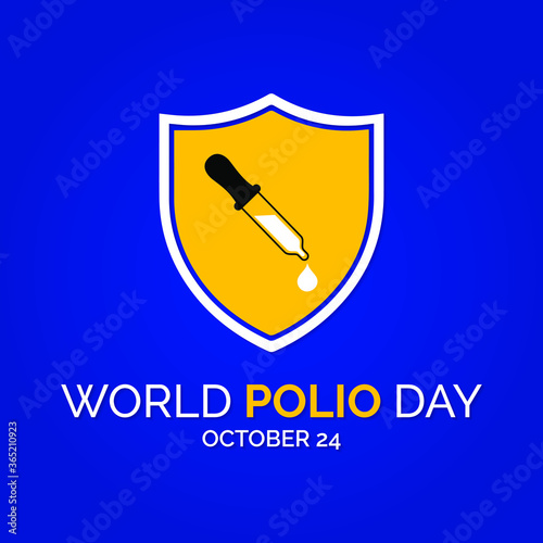 Vector illustration on the theme of World Polio day observed each year on October 24th across the globe.
