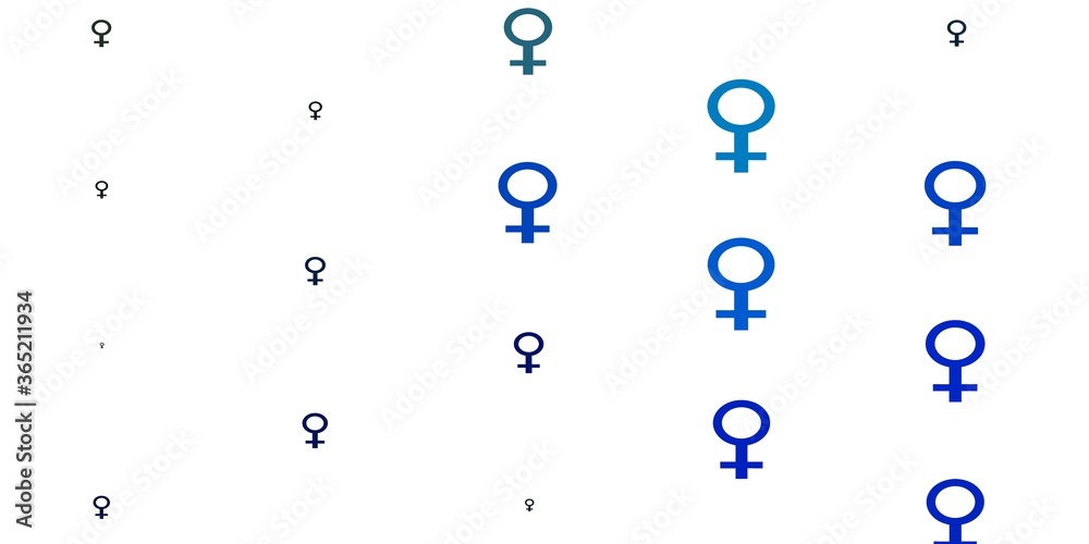 Light Blue, Green vector pattern with feminism elements. Light Blue, Green vector pattern with feminism elements.