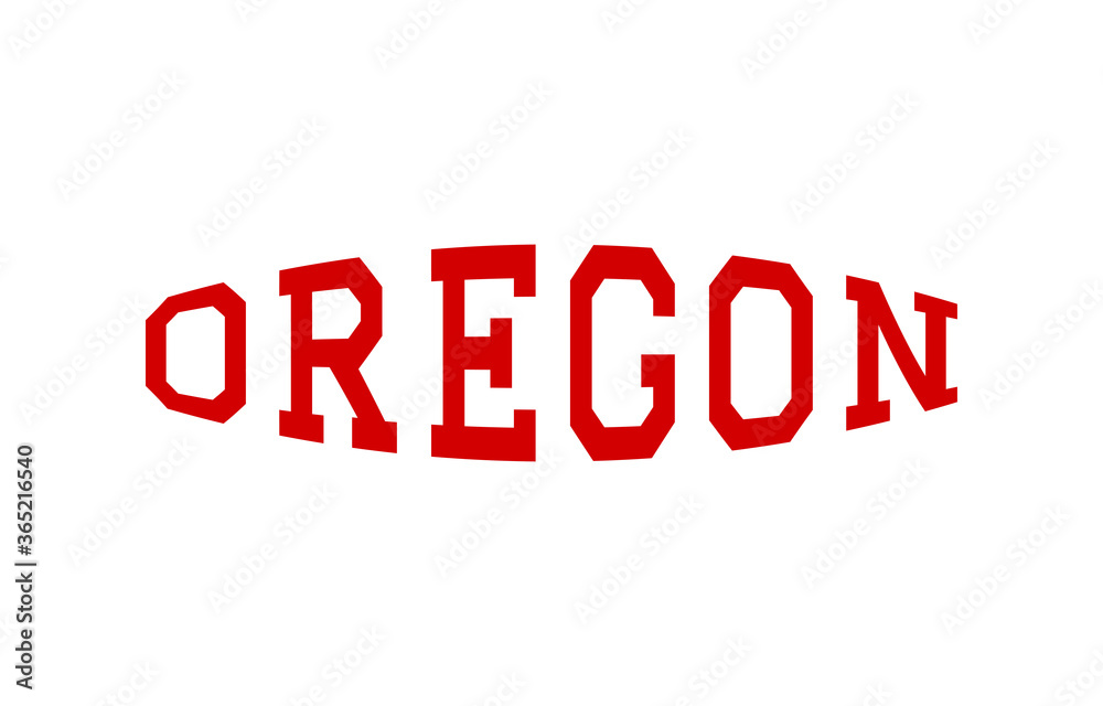 Oregon typography design elements