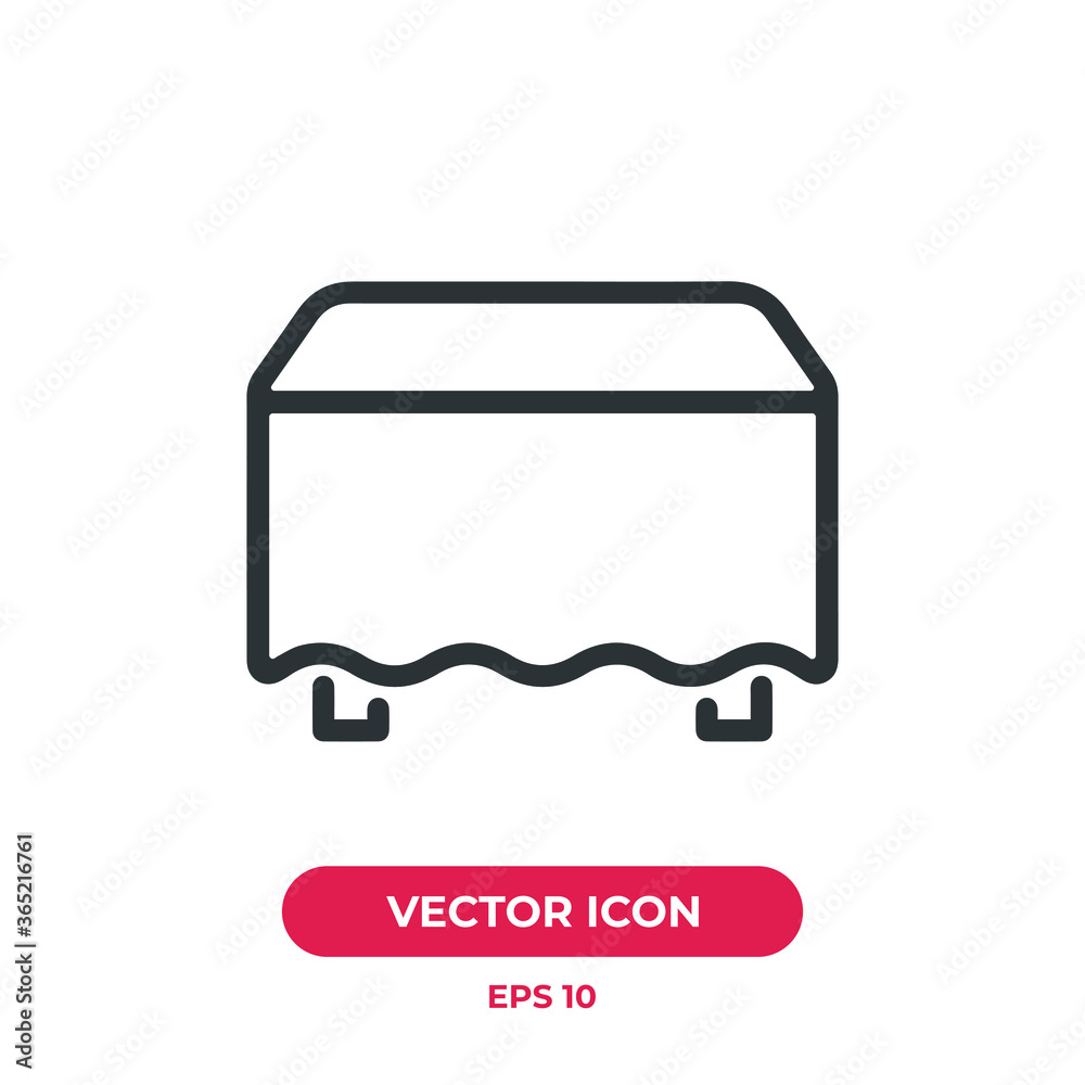 Fototapeta premium Table vector icon illustration. Ui/Ux. Premium quality.