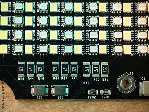 Принти на полотні LEDs on circuit board
