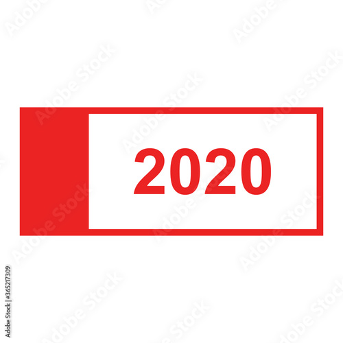 Jahr 2020 und Geldschein
