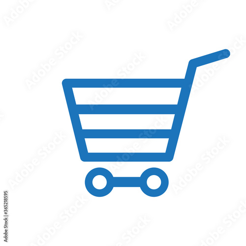 Shopping icon vector isolated on white background. Modern shopping icon for web site, app, add, internet button, logo and design template. Business concept, vector illustration