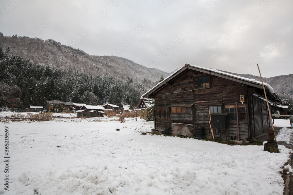 Shirakawa-go in winter season, UNESCO World Heritage Site, Japan