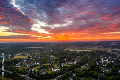 Aerial Sunrise in Plainsboro Princeton New Jersey